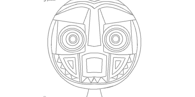 African masks and templates